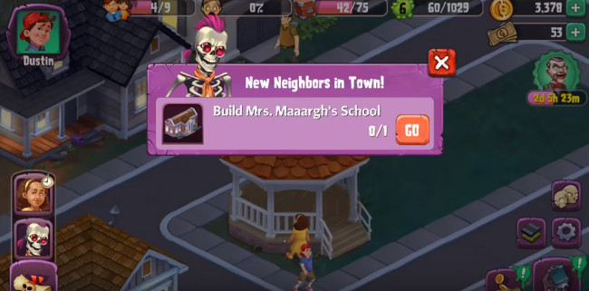 GOOSEBUMPS Horror Town tutorial”  /> <br /> Scare time instructions - assign the required monsters. Tap as many scared humans as possible. Claim the reward when the scare time is over. More and scarier monsters increase the chances of gaining the special item. Pawnshop instructions - visit the pawnshop at any time (it’s open 24/7). Review all the good selling opportunities. Sell your stored items and earn lots of coins. Don’t waste your items, refresh any order that doesn’t suit you.  <img src=