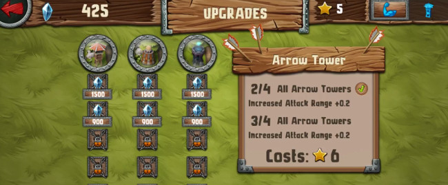 Incoming Goblins Attack tutorial”  /> <br /> Use the “speed button” to double the gameplay speed. Tap it again to return to the normal game speed. Great work so far - as you know, every tower costs gold. Your current amount of gold is displayed in the top left corner. Please build additional tower on one of the construction sites. Note, you can lose the game if you lose all your life points. You should build more towers to complete the level successfully.  Help screen - you can see all information about the attacked here. The most important piece of information is the armor type. Only by knowing the armor type can you build the strongest defense against this unit. Be aware, that certain enemies have special powers.  <img src=